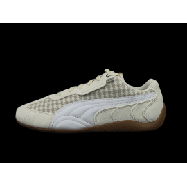 Porsche Shoes 911 Pepita Speedcat Puma Leagacy with Keyring Beige / White 309389-02 - unisex