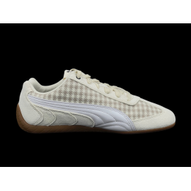 Porsche Schuhe 911 Pepita Speedcat Puma Leagacy mit Schlüsselanhänger Beige / Weiß 309389-02 - unisex