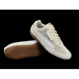 Porsche Schuhe 911 Pepita Speedcat Puma Leagacy mit Schlüsselanhänger Beige / Weiß 309389-02 - unisex