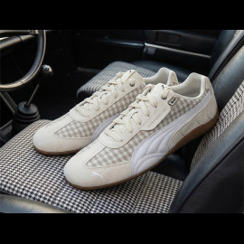 Porsche Schuhe 911 Pepita Speedcat Puma Leagacy mit Schlüsselanhänger Beige / Weiß 309389-02 - unisex