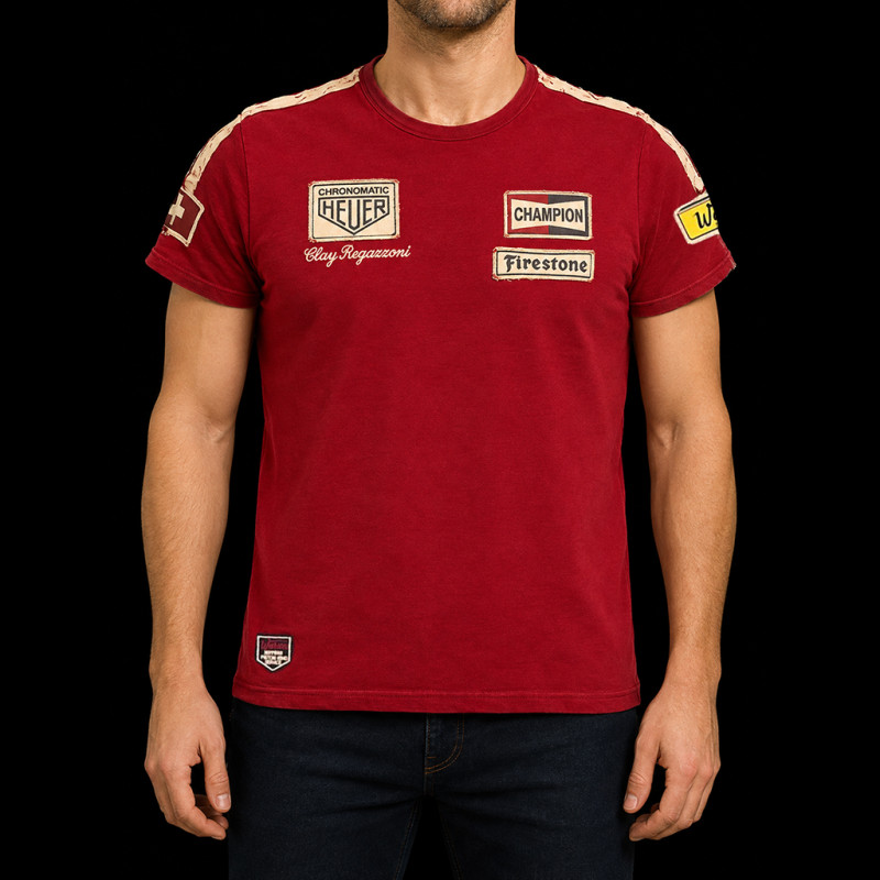 Clay Regazzoni T-Shirt n° 4 Monza 1970 Rot - Herren
