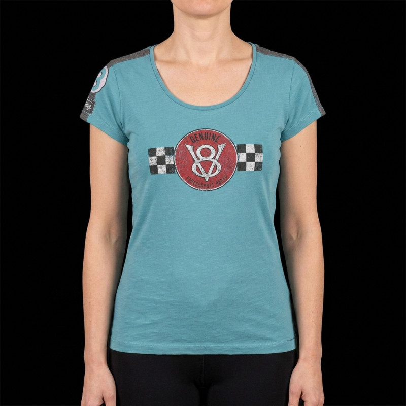 V8 Motors T-Shirt Performance n° 43 Blue - Women