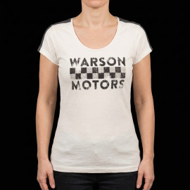 Warson T-shirt Motors Schachbrett Weiß 22-800 - damen