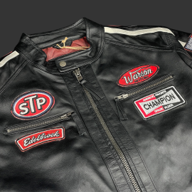 Daytona Leather Jacket Black / Red - Men