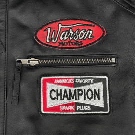 Daytona Leather Jacket Black / Red - Men