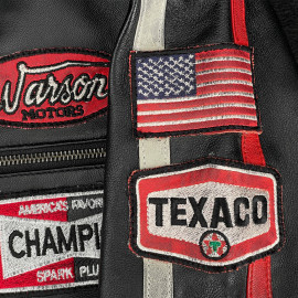 Daytona Leather Jacket Black / Red - Men