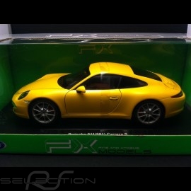 Porsche 991 Carrera S gelb 1/18 Welly 18047