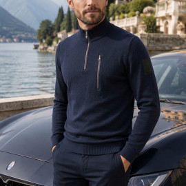 Maserati Pullover North Sails mit Reißverschluss Stehkragen Marineblau - Herren
