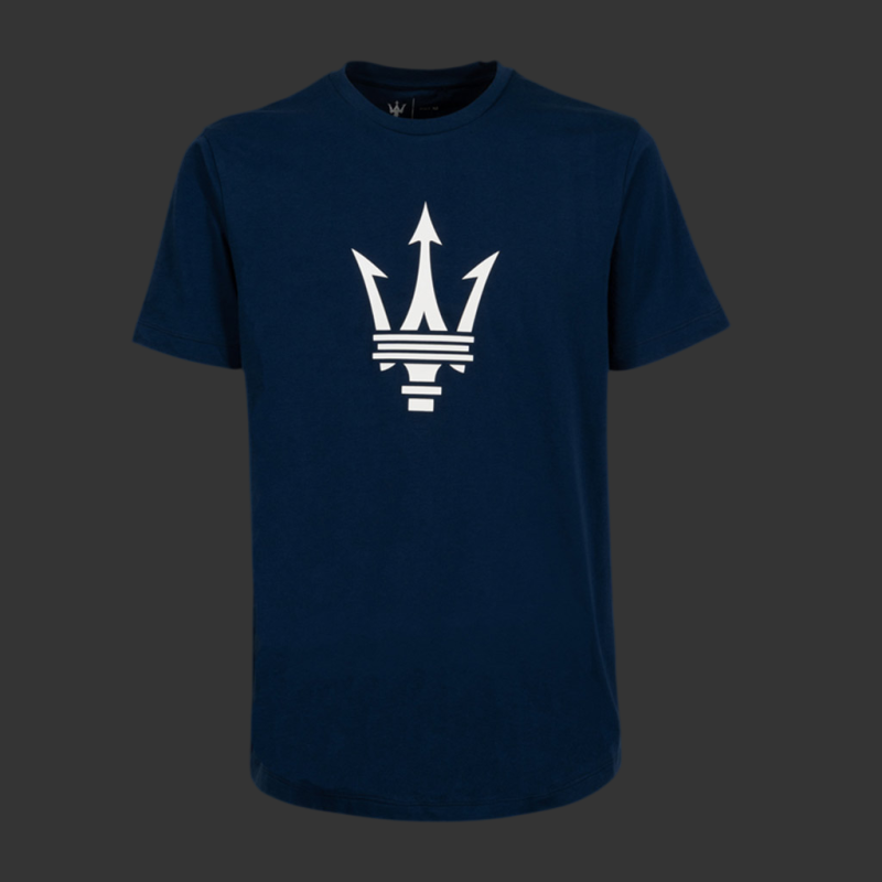 T-shirt Maserati Tridente Grande Logo Navy blue MA241M008BL - Men
