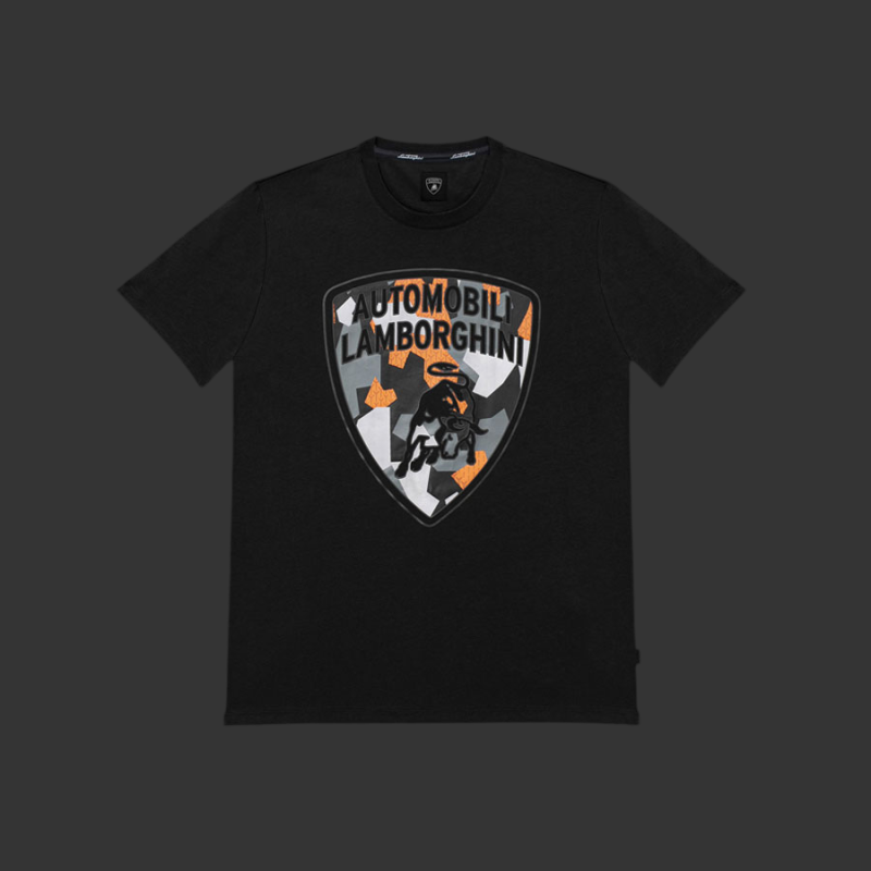 Lamborghini T-Shirt Camo Schwarz - Herren LCSWZB7T2-100