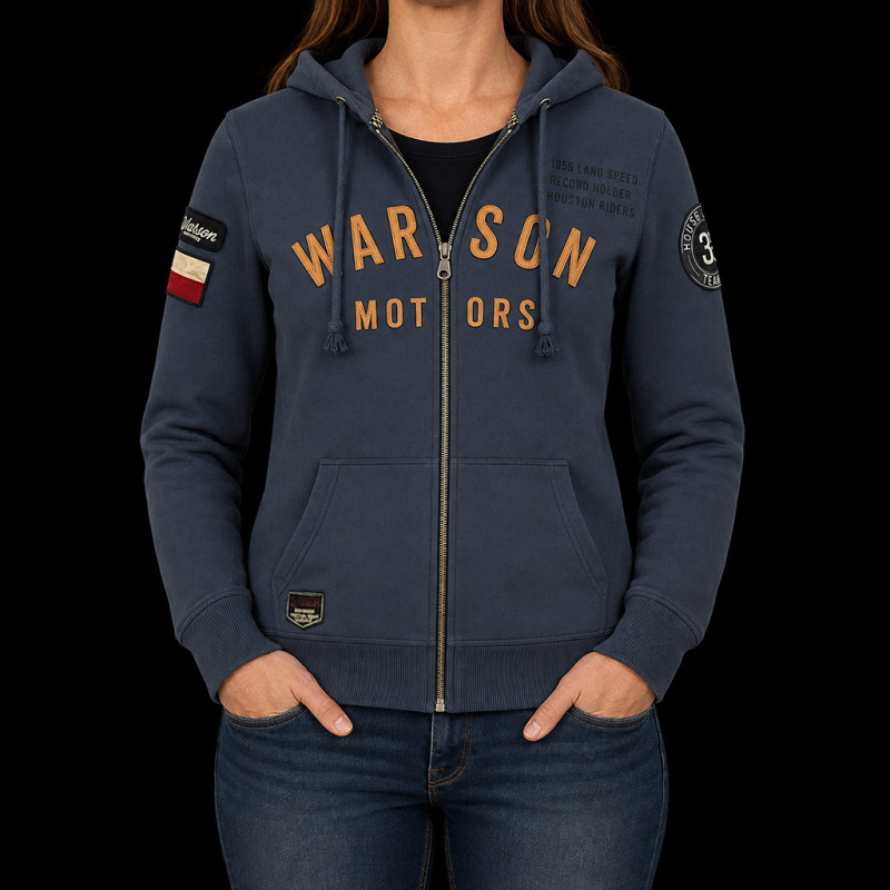 Hoodie jacket Bonneville Warson carbon grey - women