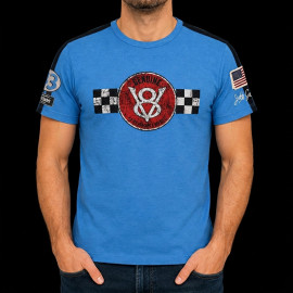 V8 Motors T-shirt Performance n°43 Warson Blau - Herren