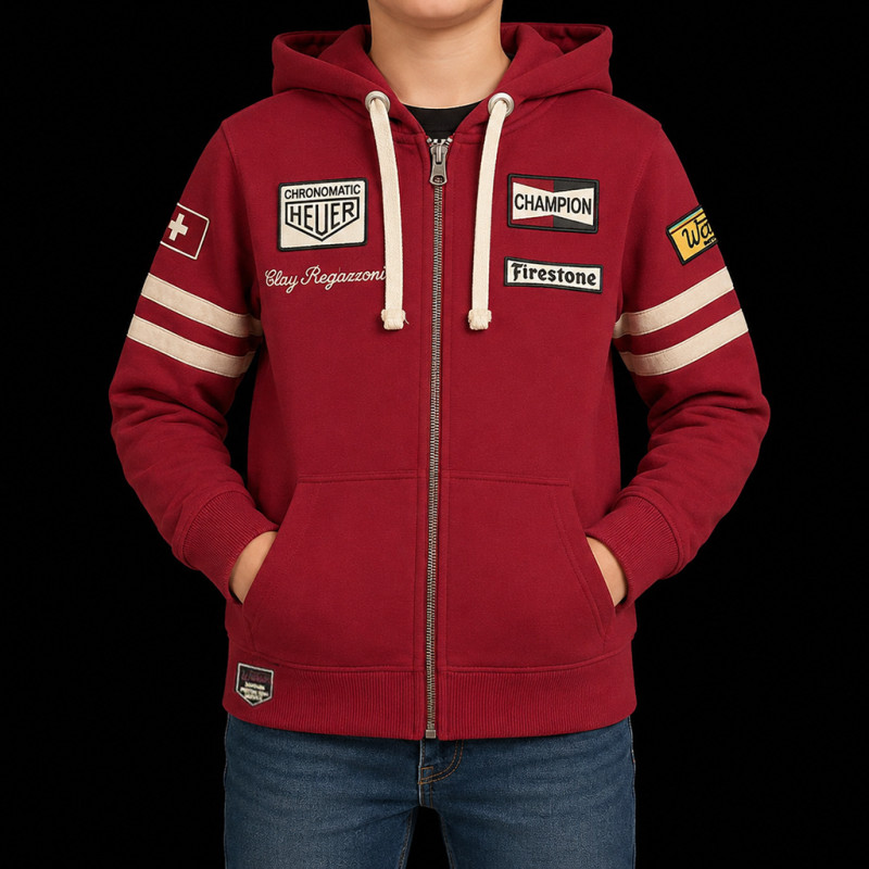 Hoodie jacket Clay Regazzoni red - kids