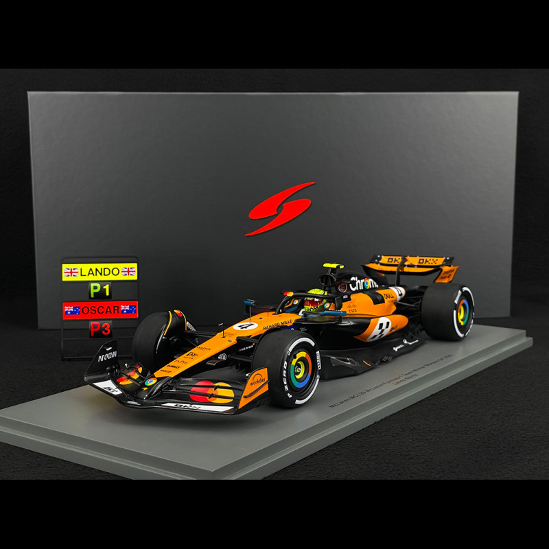 Lando Norris McLaren MCL39 n° 4 Sieger GP Monaco 2025 F1 mit Pit Board 1/18 Spark 18S1011