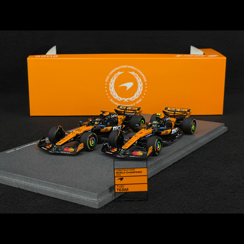 McLaren MCL39 Lando Norris n° 4 / Oscar Piastri n° 81 Sieger Konstrukteursweltmeisterschaft 2025 F1 1/43 Spark S9590