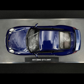 Porsche 911 GT2 Type 996 2001 Dark Blue Metallic 1/18 KK Scale KKDC181452