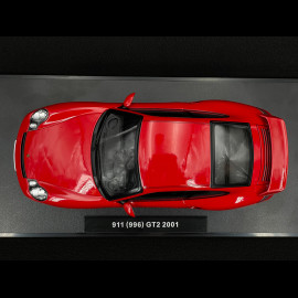 Porsche 911 GT2 Type 996 2001 Red Metallic 1/18 KK Scale KKDC181454