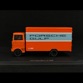 Mercedes-Benz LP 608 Porsche Gulf Transporter Blau Orange 1/43 Schuco 450352400