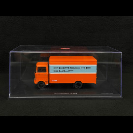 Mercedes-Benz LP 608 Porsche Gulf Transporter Blau Orange 1/43 Schuco 450352400
