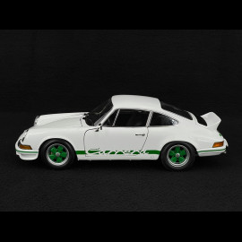 Porsche 911 Carrera RS 2.7 1972 White / Green Stripes 1/18 Minichamps 100066020