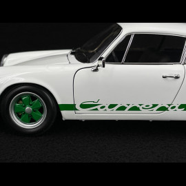 Porsche 911 Carrera RS 2.7 1972 White / Green Stripes 1/18 Minichamps 100066020