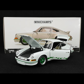 Porsche 911 Carrera RS 2.7 1972 Weiß / Grün Streifen 1/18 Minichamps 100066020