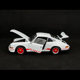Porsche 911 Carrera RS 2.7 1973 Weiß / Rote Streifen  1/18 Welly 18044W