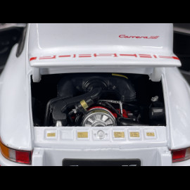 Porsche 911 Carrera RS 2.7 1973 Weiß / Rote Streifen  1/18 Welly 18044W