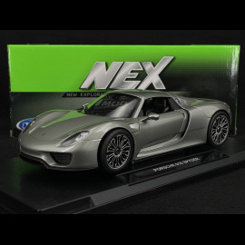 Porsche 918 Spyder 2011 Silver 1/18 Welly 18051HGR