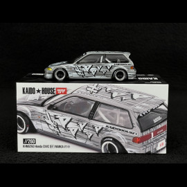 Honda Civic EF Kaido Manga V1 1987 Silbergrau 1/64 Mini GT KHMG260