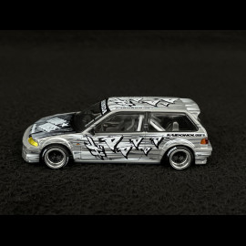 Honda Civic EF Kaido Manga V1 1987 Silbergrau 1/64 Mini GT KHMG260