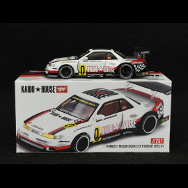 Nissan Silvia S13-R n° 0 Circuit Spec V1 1991 Weiß 1/64 Mini GT KHMG251