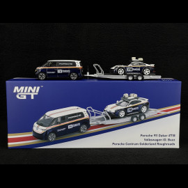 Porsche Set 911 Dakar Typ 992 n° 718 Roughroads 2025 mit Volkswagen ID Buzz 1/64 Mini GT MGTS0019