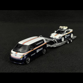 Porsche Set 911 Dakar Typ 992 n° 718 Roughroads 2025 mit Volkswagen ID Buzz 1/64 Mini GT MGTS0019