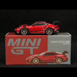 Porsche 911 GT3 RS Typ 992 2022 Weissach Package Indischrot 1/64 Mini GT MGT01060-L
