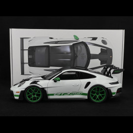 Porsche 911 GT3 RS Typ 992 2022 Tribute To 1972 Carrera RS Weissach Package Weiß / Pythongrün Streifen 1/12 Norev 127535