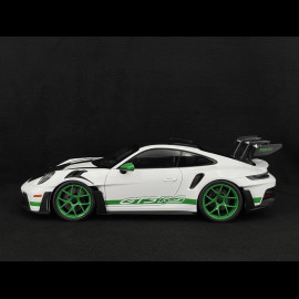 Porsche 911 GT3 RS Type 992 2022 Tribute To 1972 Carrera RS Weissach Package White / Python Green Stripes 1/12 Norev 127535