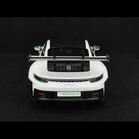 Porsche 911 GT3 RS Typ 992 2022 Tribute To 1972 Carrera RS Weissach Package Weiß / Pythongrün Streifen 1/12 Norev 127535