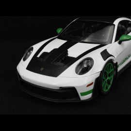 Porsche 911 GT3 RS Typ 992 2022 Tribute To 1972 Carrera RS Weissach Package Weiß / Pythongrün Streifen 1/12 Norev 127535
