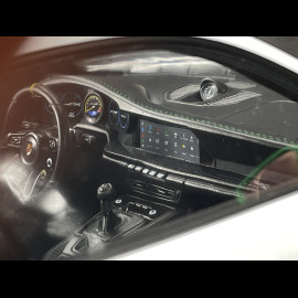 Porsche 911 GT3 RS Typ 992 2022 Tribute To 1972 Carrera RS Weissach Package Weiß / Pythongrün Streifen 1/12 Norev 127535