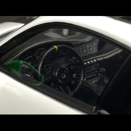 Porsche 911 GT3 RS Type 992 2022 Tribute To 1972 Carrera RS Weissach Package White / Python Green Stripes 1/12 Norev 127535