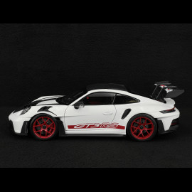 Porsche 911 GT3 RS Type 992 2022 Weissach Package White / Red Pyro Strips 1/18 Norev 187373