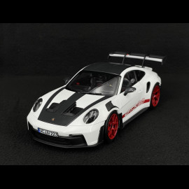 Porsche 911 GT3 RS Typ 992 2022 Weissach Package Weiß / Rote Pyro Streifen 1/18 Norev 187373