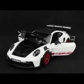 Porsche 911 GT3 RS Type 992 2022 Weissach Package White / Red Pyro Strips 1/18 Norev 187373