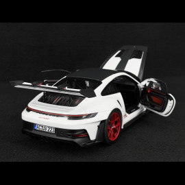 Porsche 911 GT3 RS Typ 992 2022 Weissach Package Weiß / Rote Pyro Streifen 1/18 Norev 187373