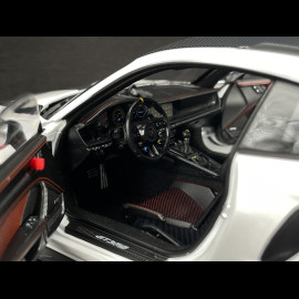 Porsche 911 GT3 RS Typ 992 2022 Weissach Package Weiß / Rote Pyro Streifen 1/18 Norev 187373
