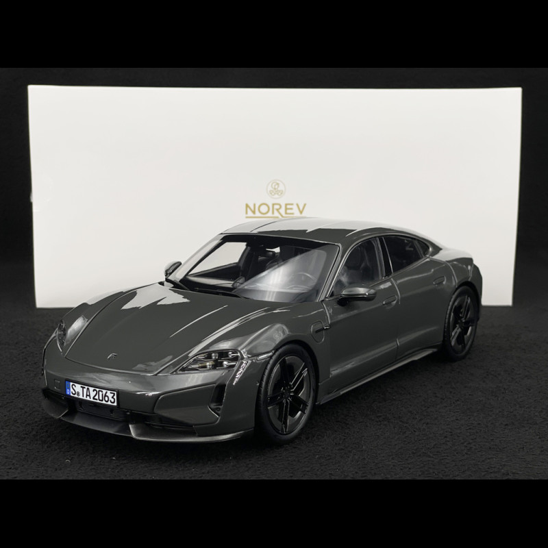 Porsche Taycan Turbo S 2024 Slate Grey Neo 1/18 Norev 187654