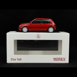 Renault Clio 16S 1991 Rot 1/43 Norev Jet Car 517523