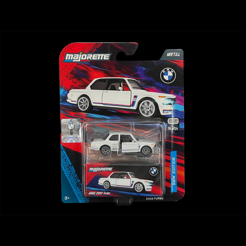 BMW 2002 Turbo White / Tricolor Stripe 1/64 Majorette 8502101003