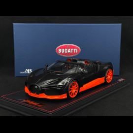 Bugatti W16 Mistral World Record Car 2024 Carbon Schwarz / Orange 1/18 MR Collection BUG015WR